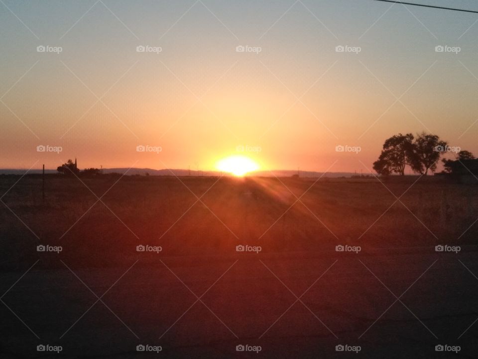 Sunset in Dos  Palos,  California