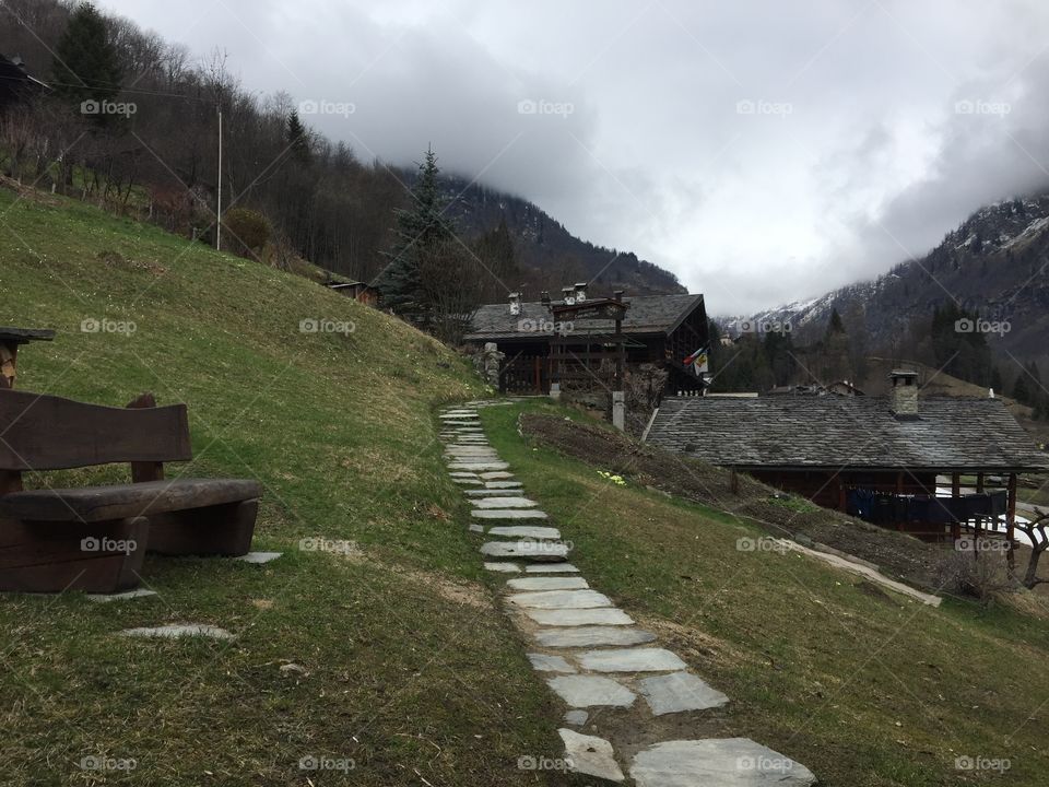 A little hut in the mountains