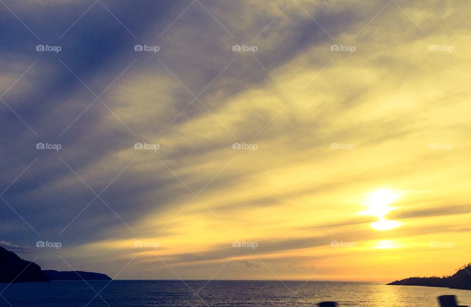 Thunder bay at sunset