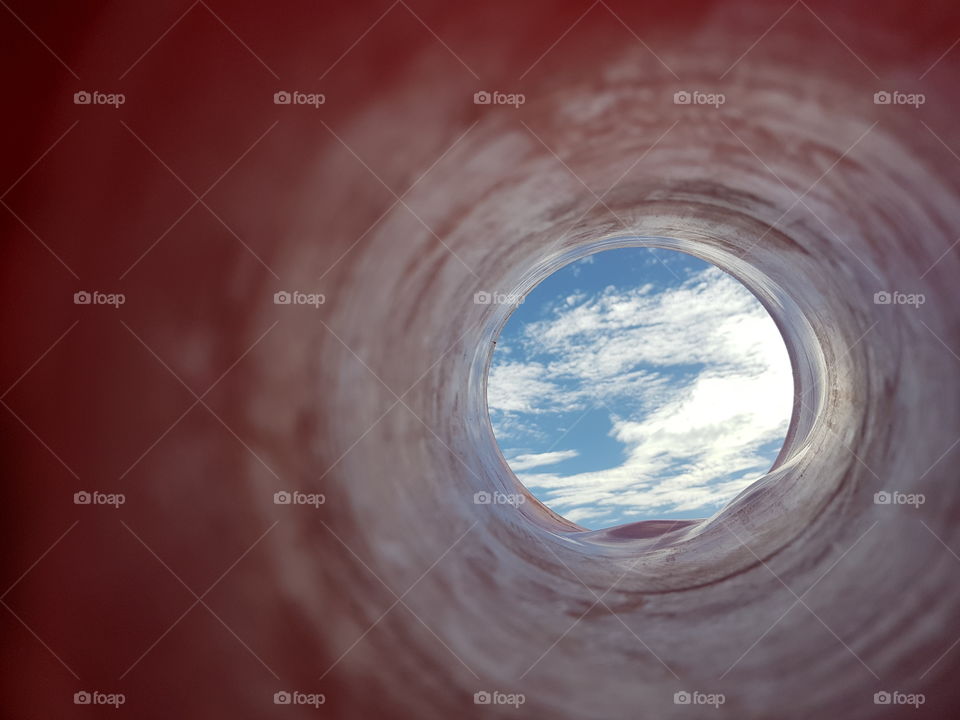 sky through tube