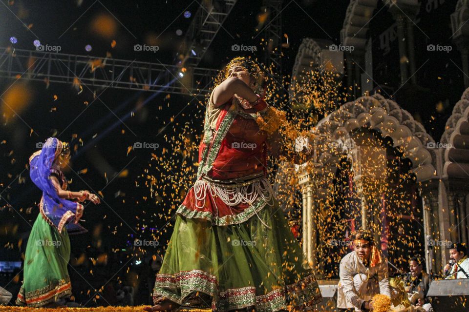 Pushkar, Rajasthan, India - octomber 1 , 2019 Dance performance
