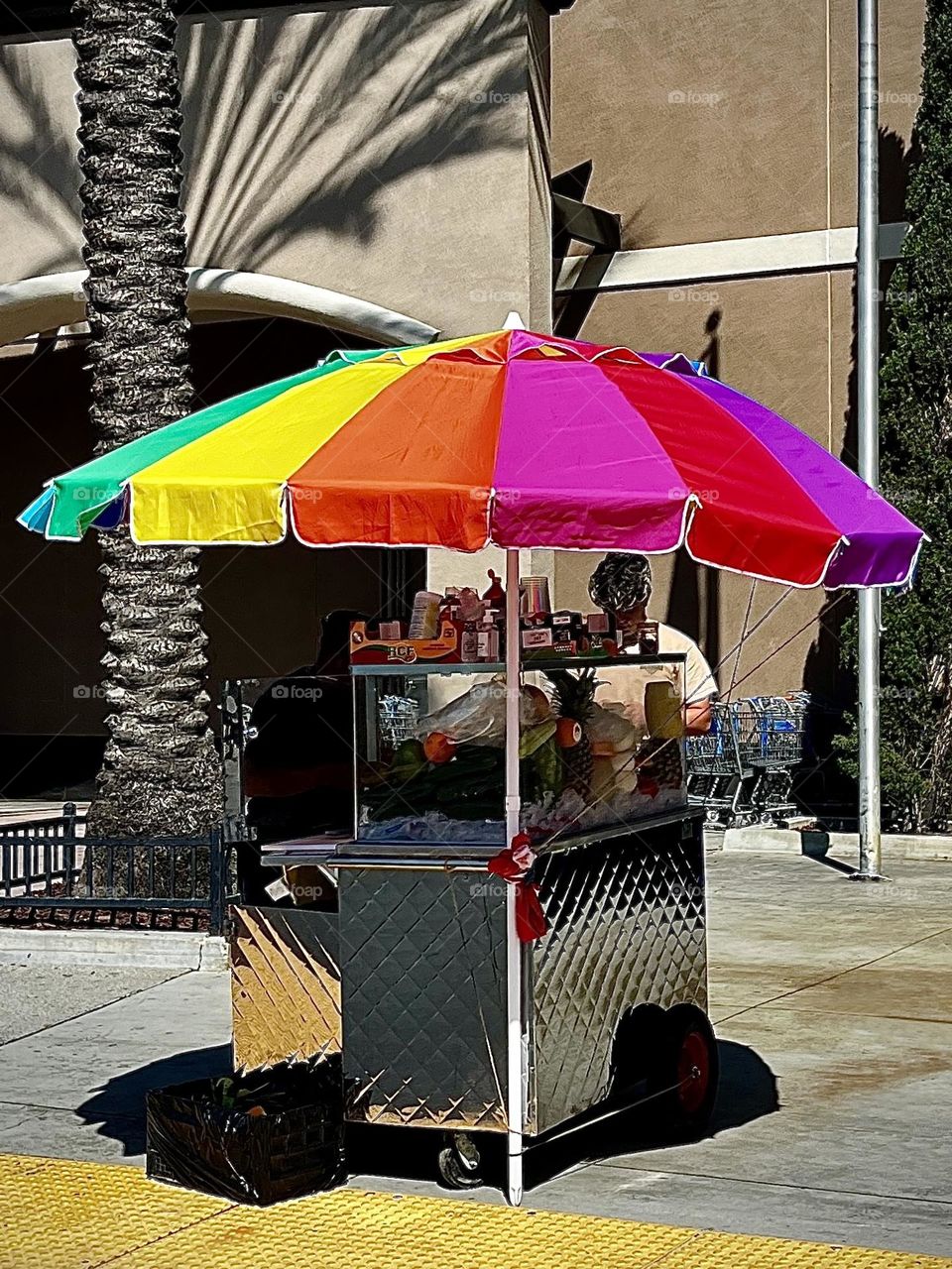 Rainbow Colored Umbrella 