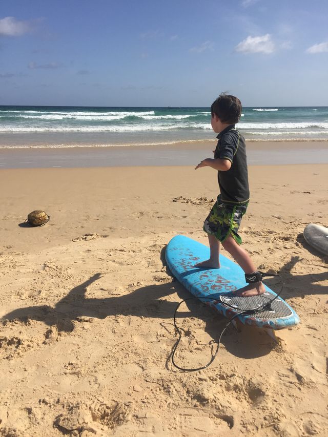 Practising the stance!