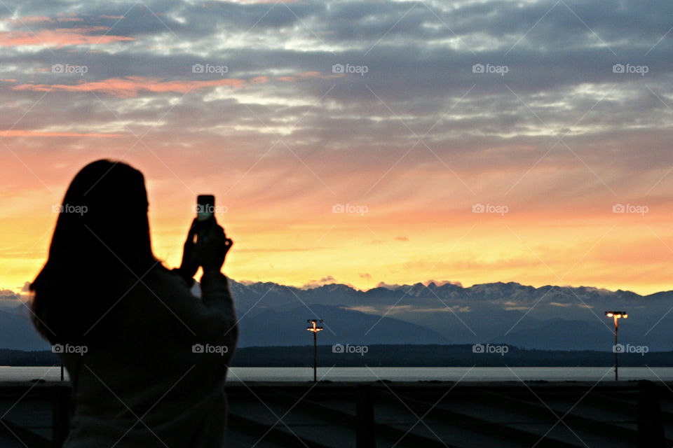 capturing the sunset