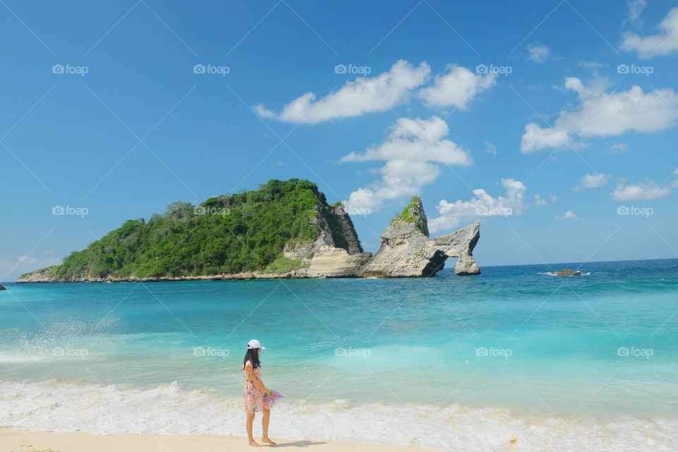 Atuh beach are located in Nusa Penida Island, Bali Indonesia, you can spend your free time in here, swimming, sun bathing or just take epic photo landscape.