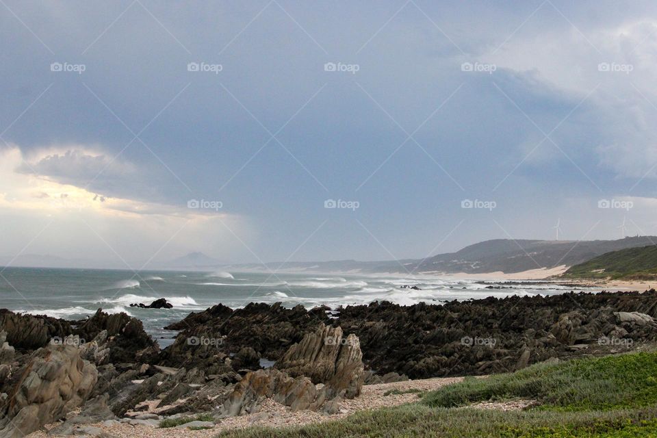 Landscape shot of the coast of South Africa