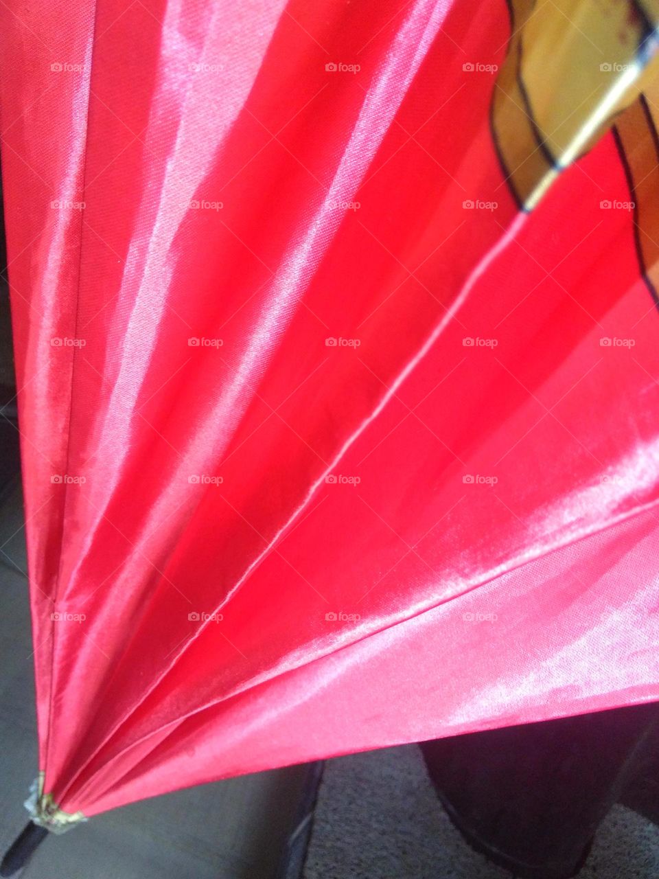 Triangle shape on pink umbrella