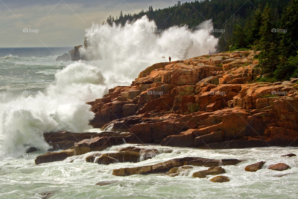 High Seas at Monument Cove in Acadia National Park