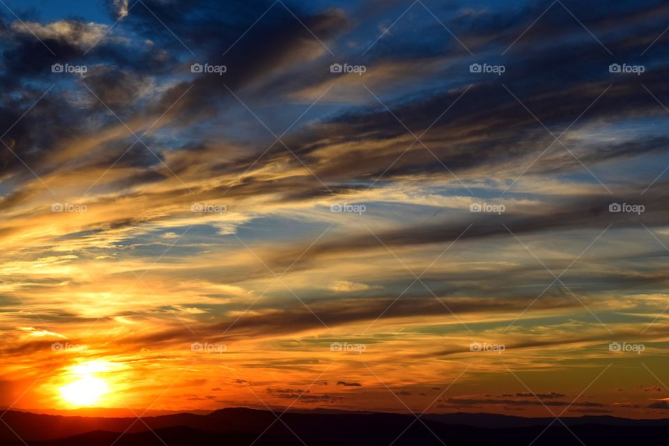 shenandoah sunset sky