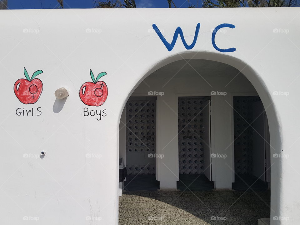 girls and boys wc toilet