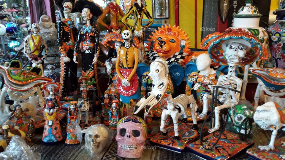 Day of the Dead Pottery. roadside Treasures