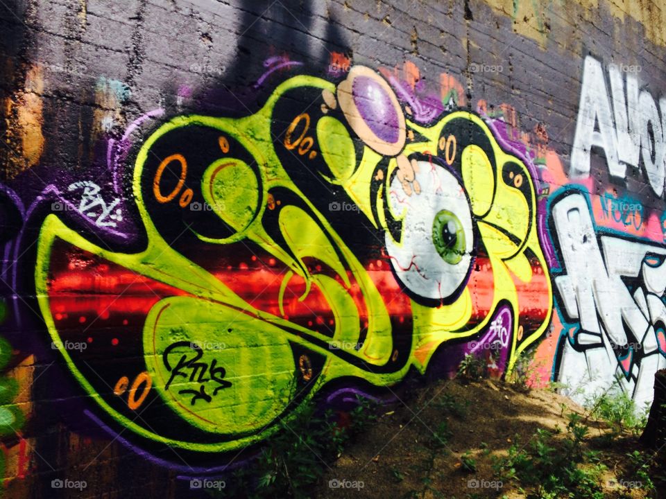 Graffiti, Vandalism, Spray, Wall, Hop
