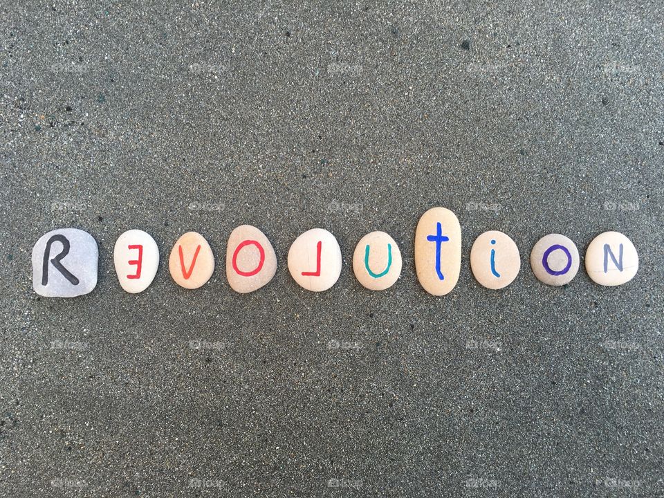 Revolution and love on stone letters