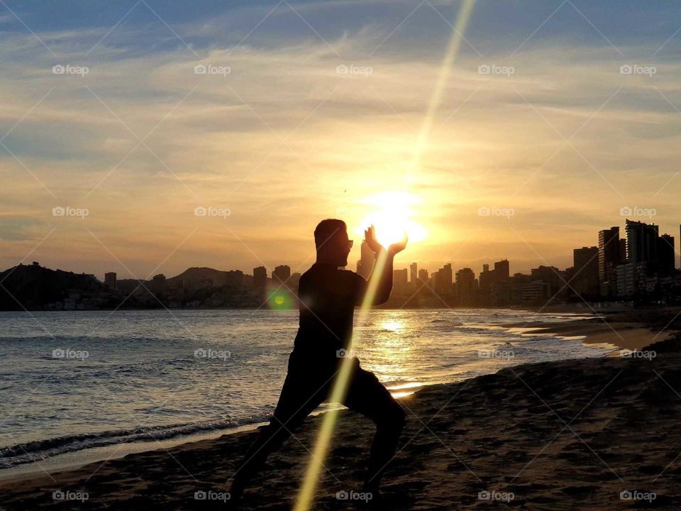 Sunset#city#beach#sea#view#sand#sky#moment