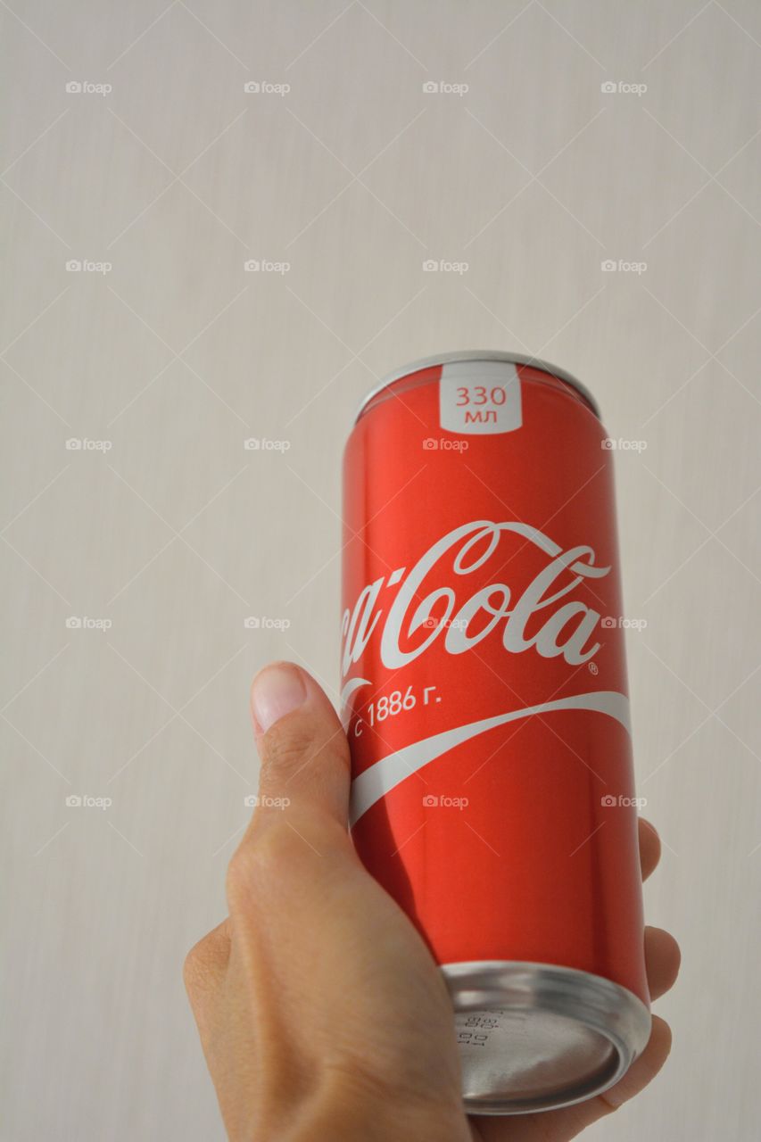 coca cola on a white background