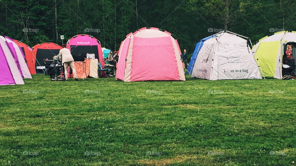 Dog show tents