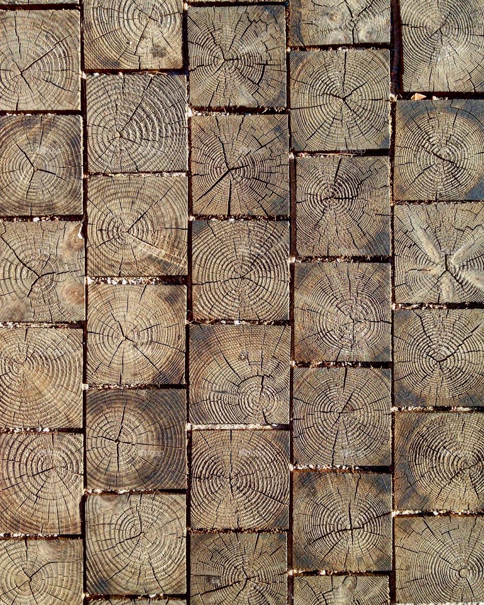 Wooden bricks pattern