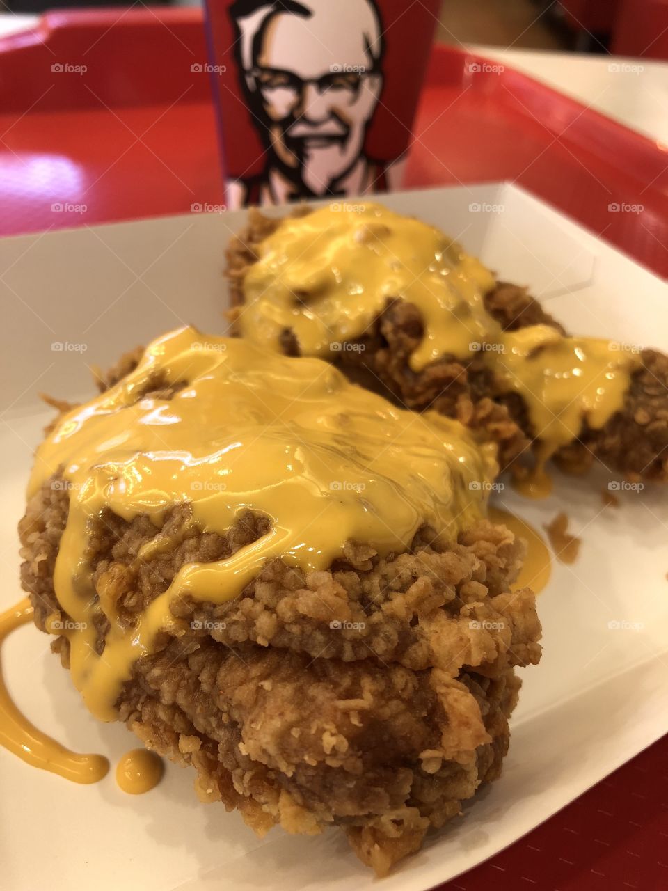 fried chicken with cheese