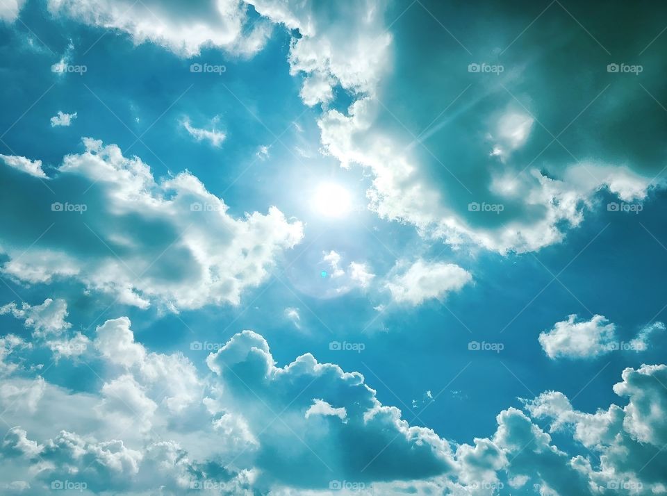 beautiful sky and clouds good sun light