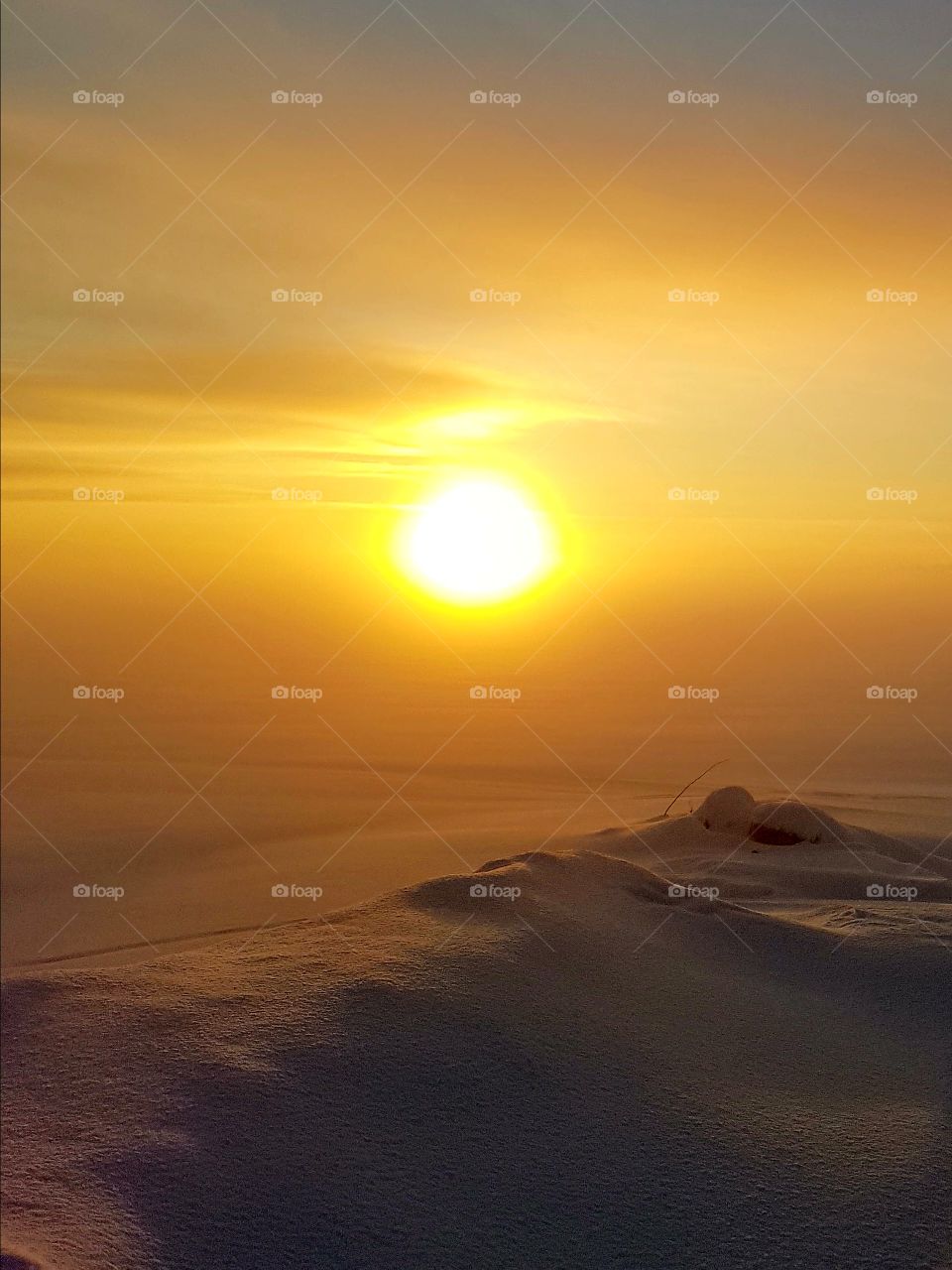 sunny and foggy  day in the fishingport