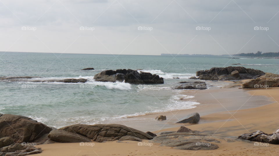 stormy day at the beach