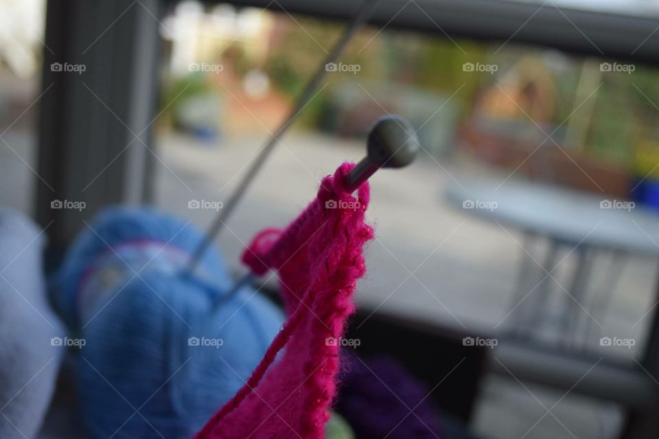 knitting close up
