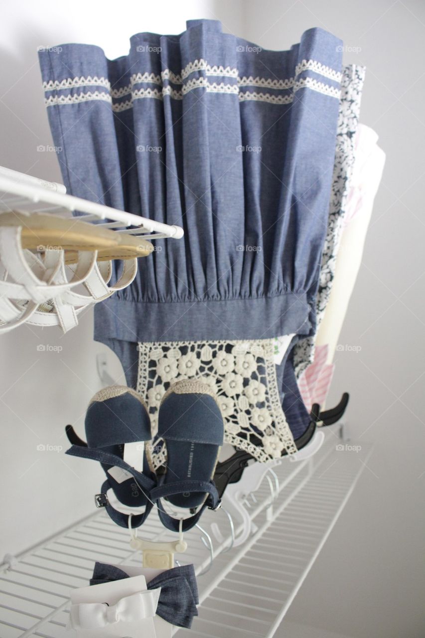 Denim with lace dresses