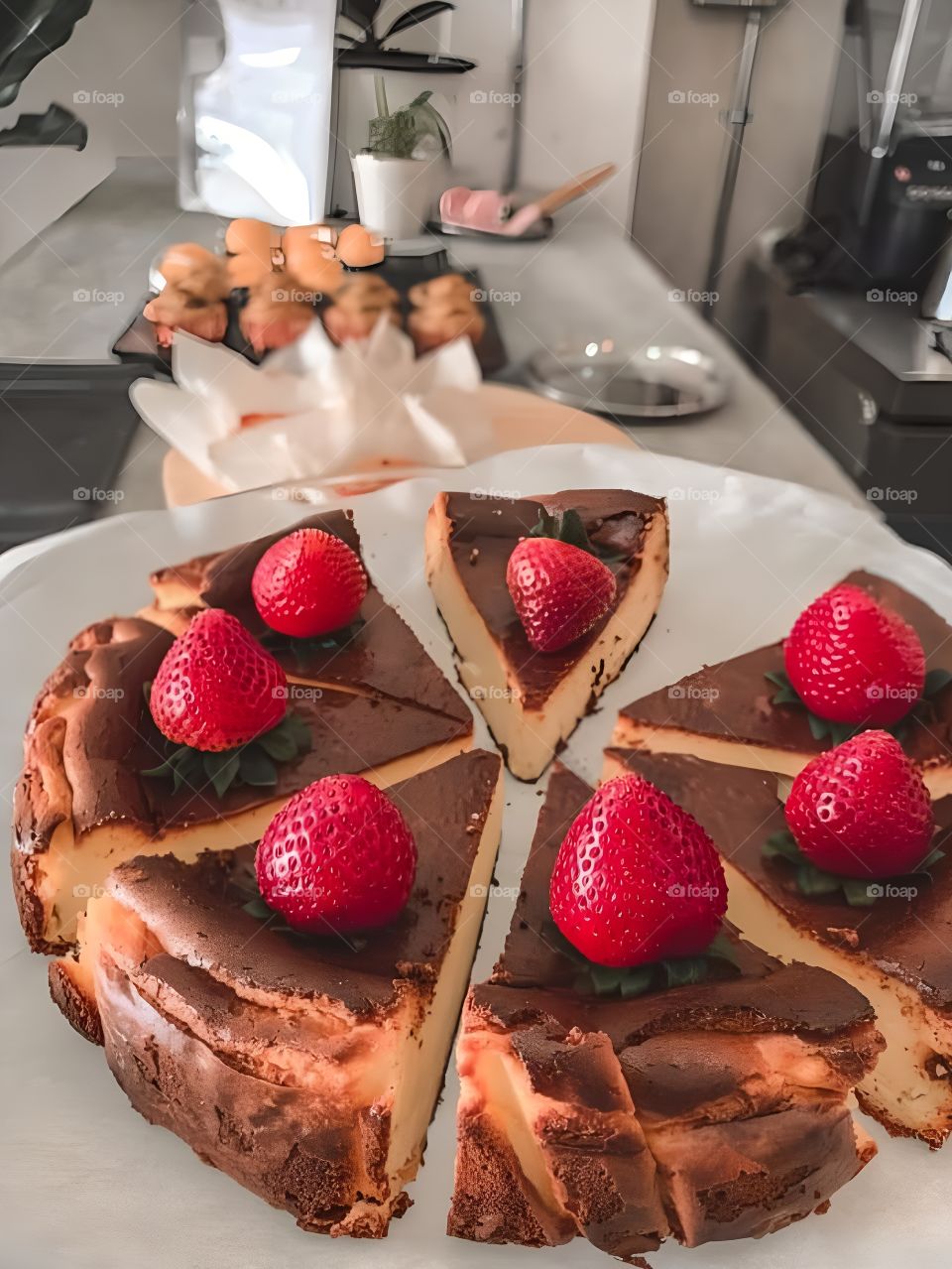 vanilla cake with strawberry