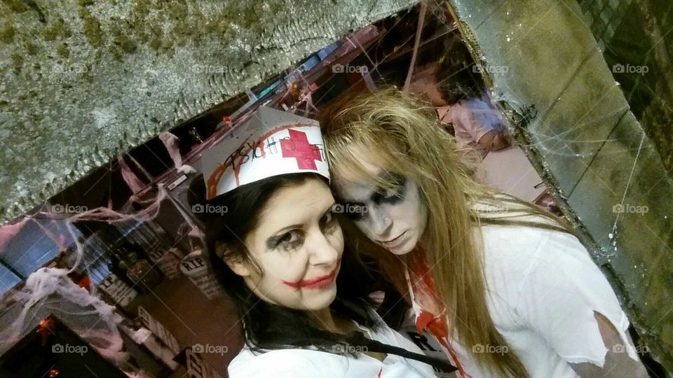 Halloween nurse zombie