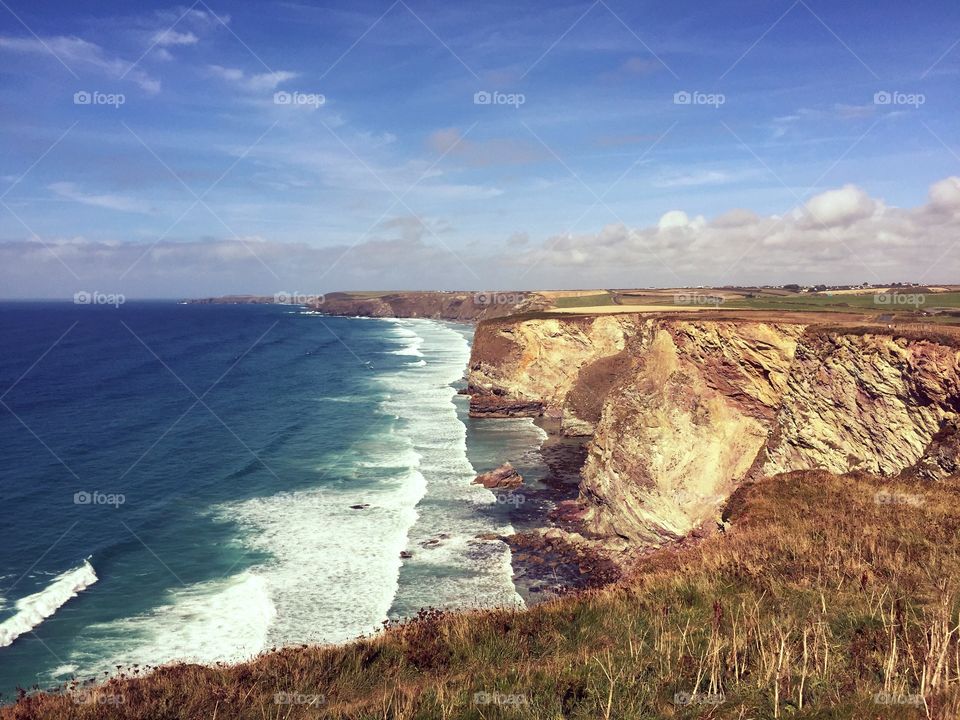 Cornwall coastline , UK