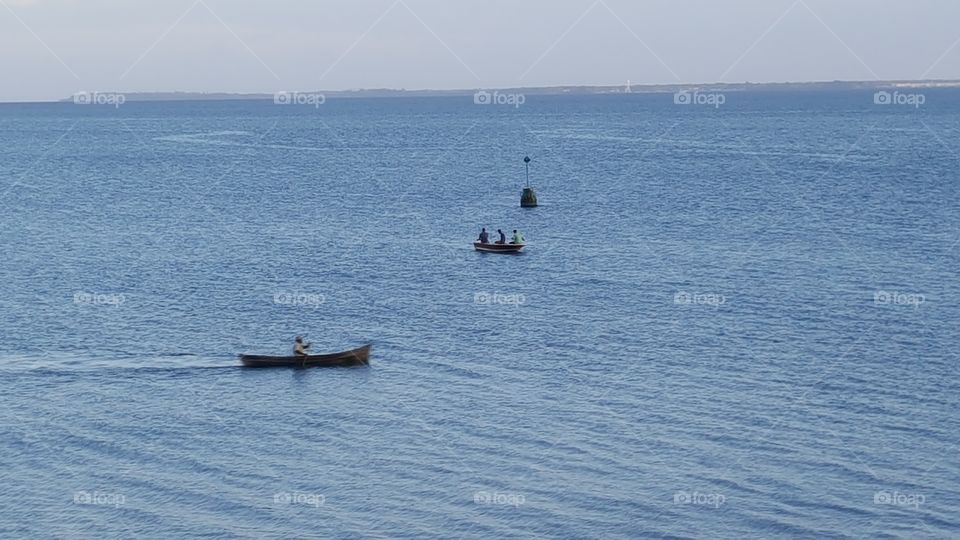 pescadores en la Bahía de Trujillo Honduras