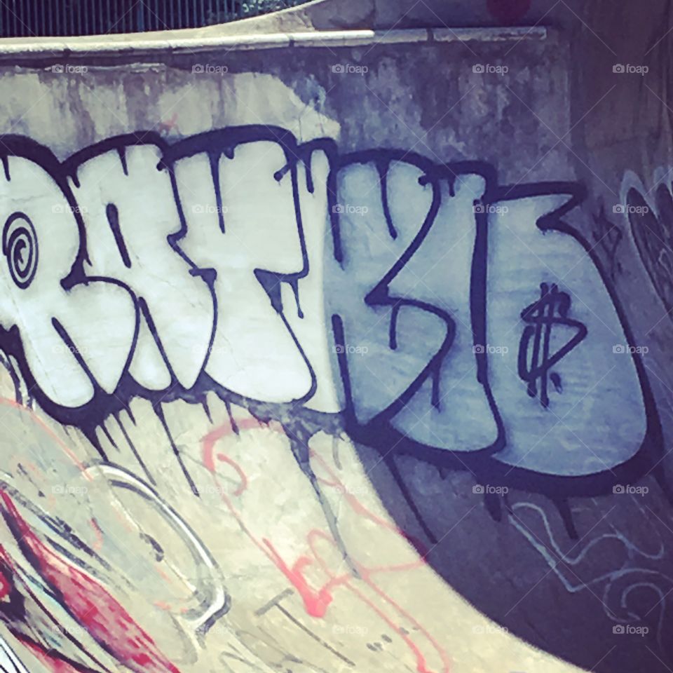 Graffiti at a skate park