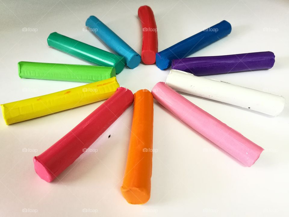 Close-up of multi colored crayons
