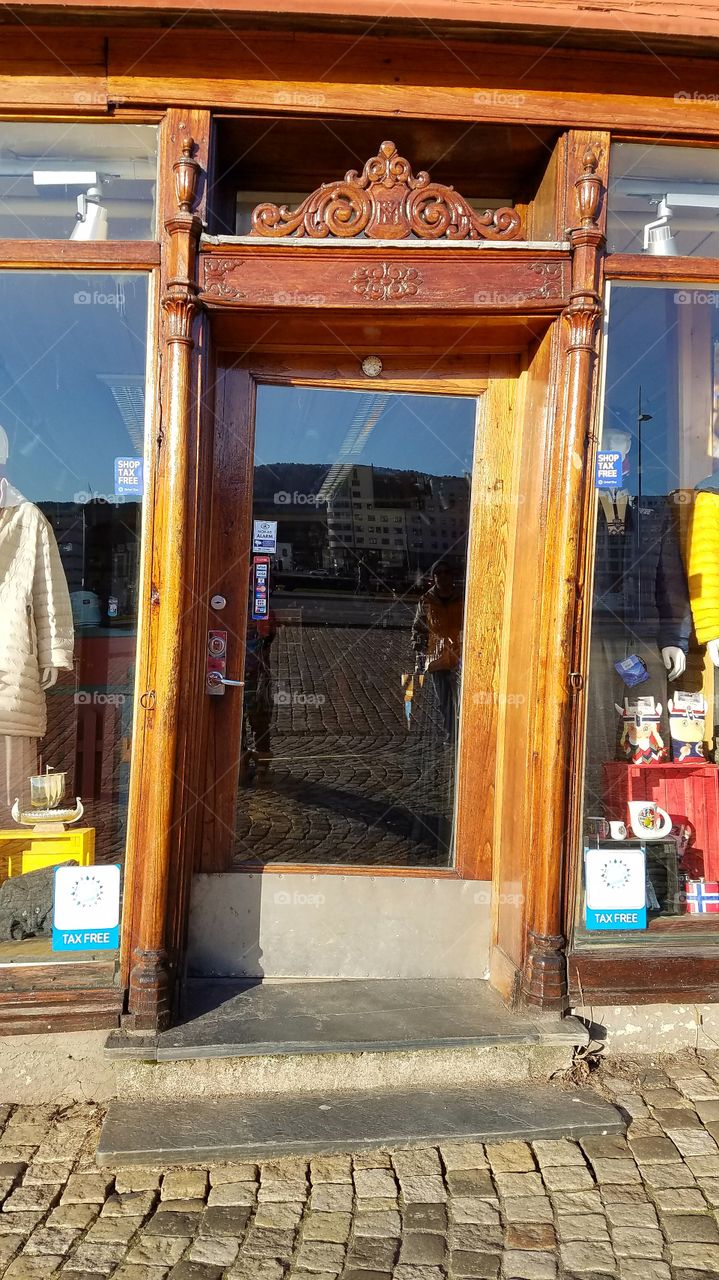 Leaning shop doors