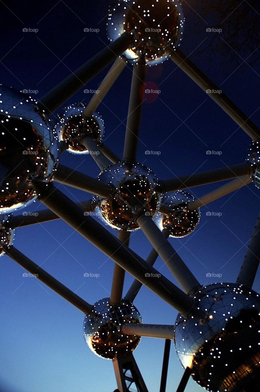 Nine atoms at the blue hour