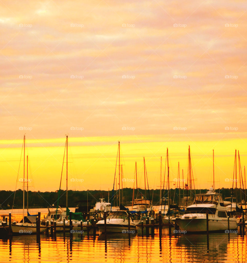 Sail boat on lake