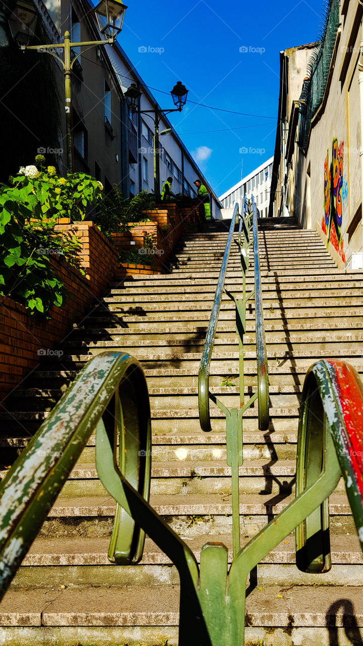 Stairs in Saint Etienne in France