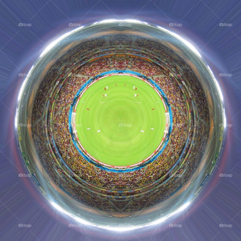 Manaus arena tiny planet