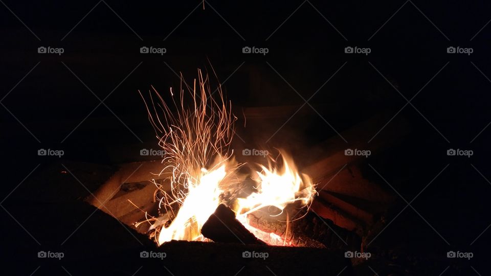 Summer camp fire