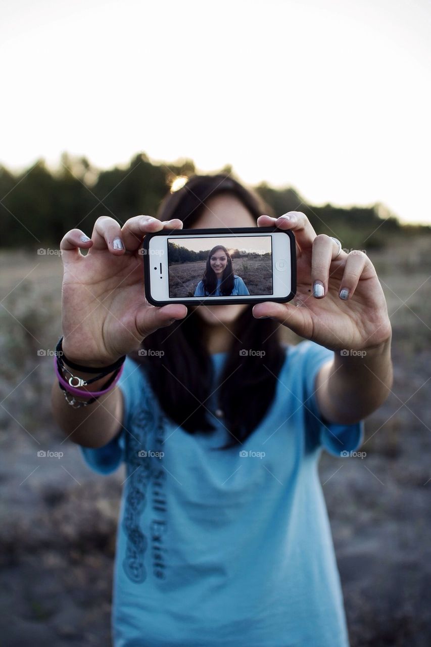 Girl taking a selfie 