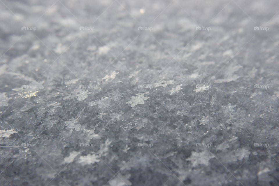 Up close snow