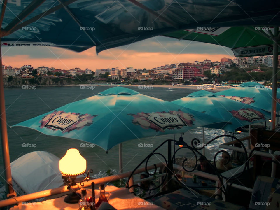 restaurant at the sea shore