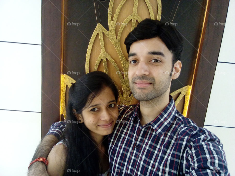 Me and my lovely wife inside Kalyan Jeweller