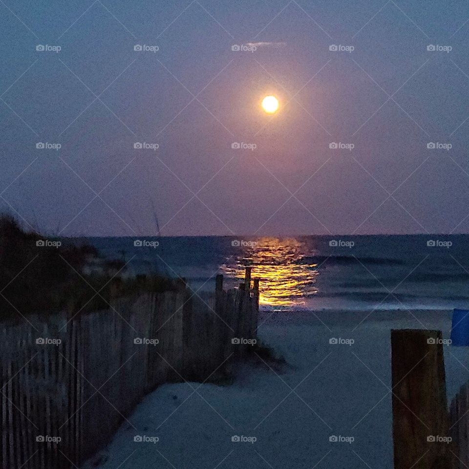 Blue Moon over the Ocean May 2019