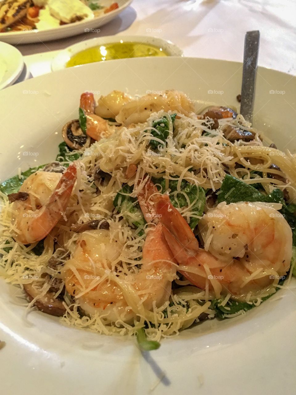 Delicious shrimp portofino at Macaroni Grill