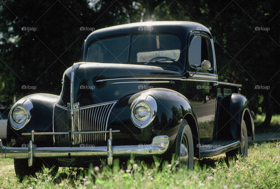 Old 1940 Ford Pickup Truck. Neat looking old pickup truck roadside