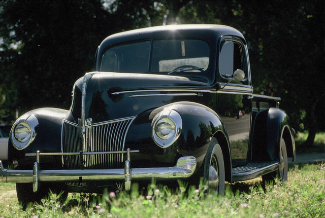 Old 1940 Ford Pickup Truck. Neat looking old pickup truck roadside
