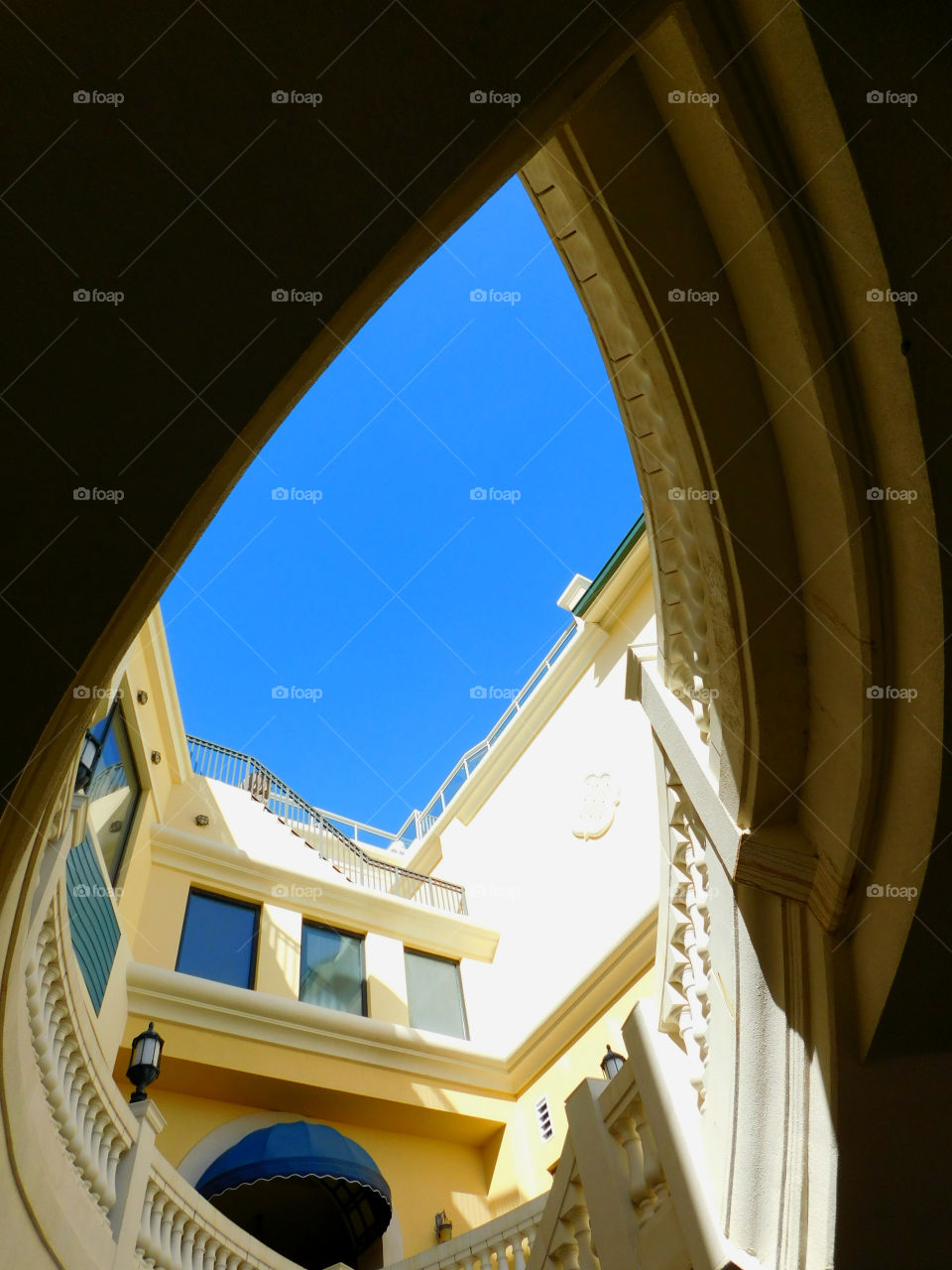 Looking up from the staircase!