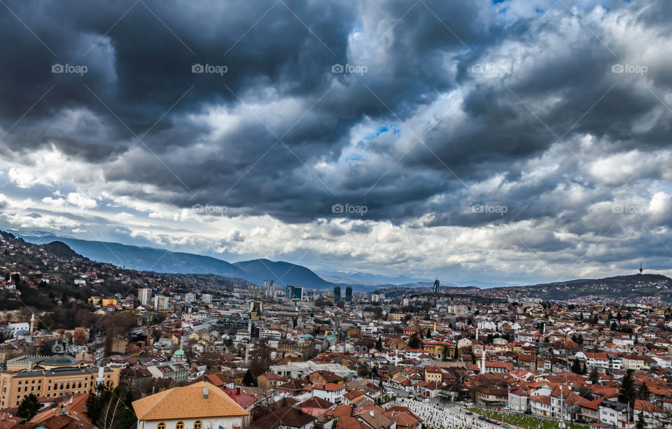 Sarajevo under the clouds