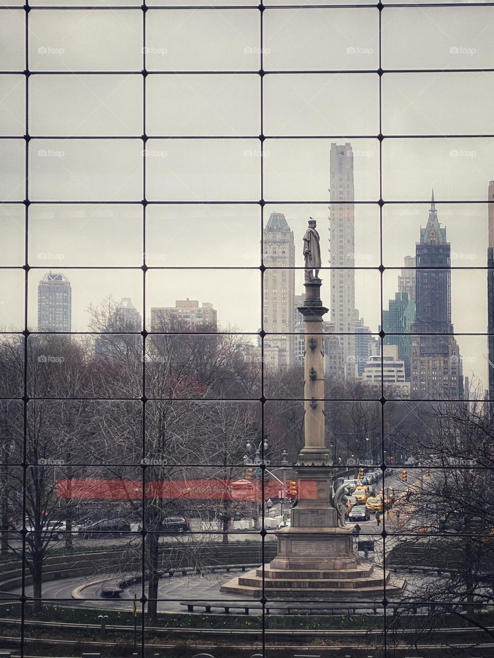 Columbus Circle in New York City seen from inside the mall
